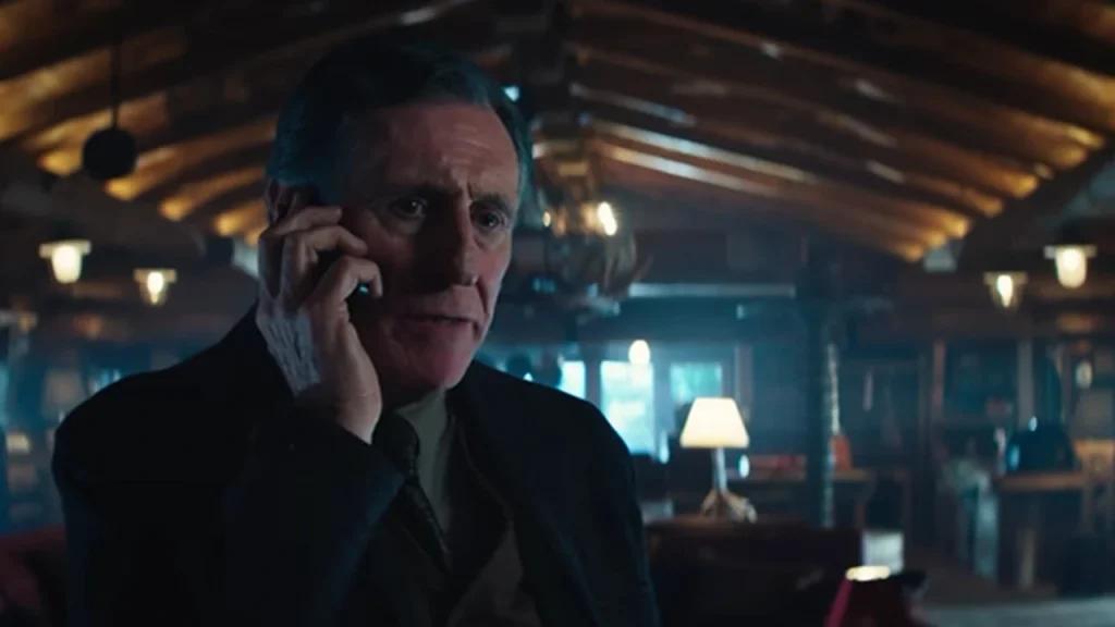 An image of Gabriel Byrne as The Chancellor in 2025 film Ballerina