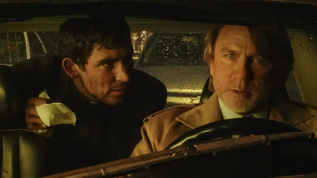Josh O'Connor and Daniel Craig in Wake Up Dead Man: A Knives Out Mystery